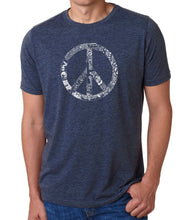 Load image into Gallery viewer, PEACE, LOVE, &amp; MUSIC - Men&#39;s Premium Blend Word Art T-Shirt