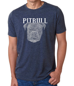 Pitbull Face - Men's Premium Blend Word Art T-Shirt