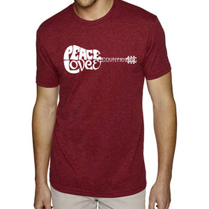 Peace Love Country  - Men's Premium Blend Word Art T-Shirt