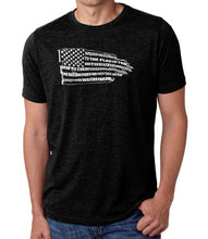 Load image into Gallery viewer, Pledge of Allegiance Flag - Men&#39;s Premium Blend Word Art T-Shirt