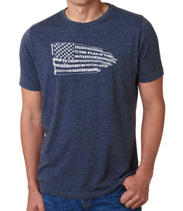 Pledge of Allegiance Flag - Men's Premium Blend Word Art T-Shirt