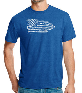 Pledge of Allegiance Flag - Men's Premium Blend Word Art T-Shirt