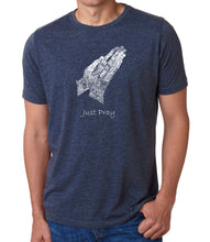 Load image into Gallery viewer, Prayer Hands - Men&#39;s Premium Blend Word Art T-Shirt