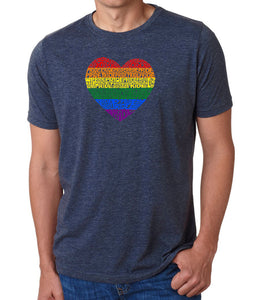 Pride Heart - Men's Premium Blend Word Art T-Shirt