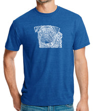 Load image into Gallery viewer, Pug Face - Men&#39;s Premium Blend Word Art T-Shirt