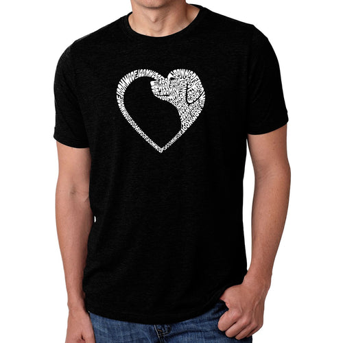 Dog Heart - Men's Premium Blend Word Art T-Shirt