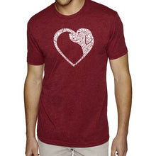 Load image into Gallery viewer, Dog Heart - Men&#39;s Premium Blend Word Art T-Shirt