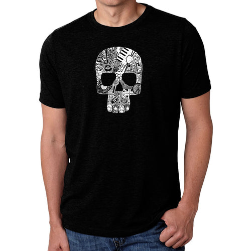 Rock n Roll Skull - Men's Premium Blend Word Art T-Shirt