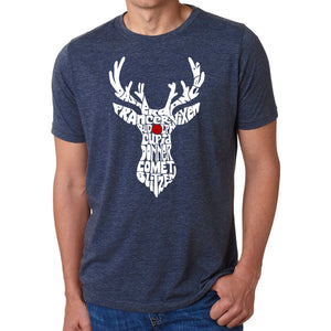 Santa's Reindeer  - Men's Premium Blend Word Art T-Shirt