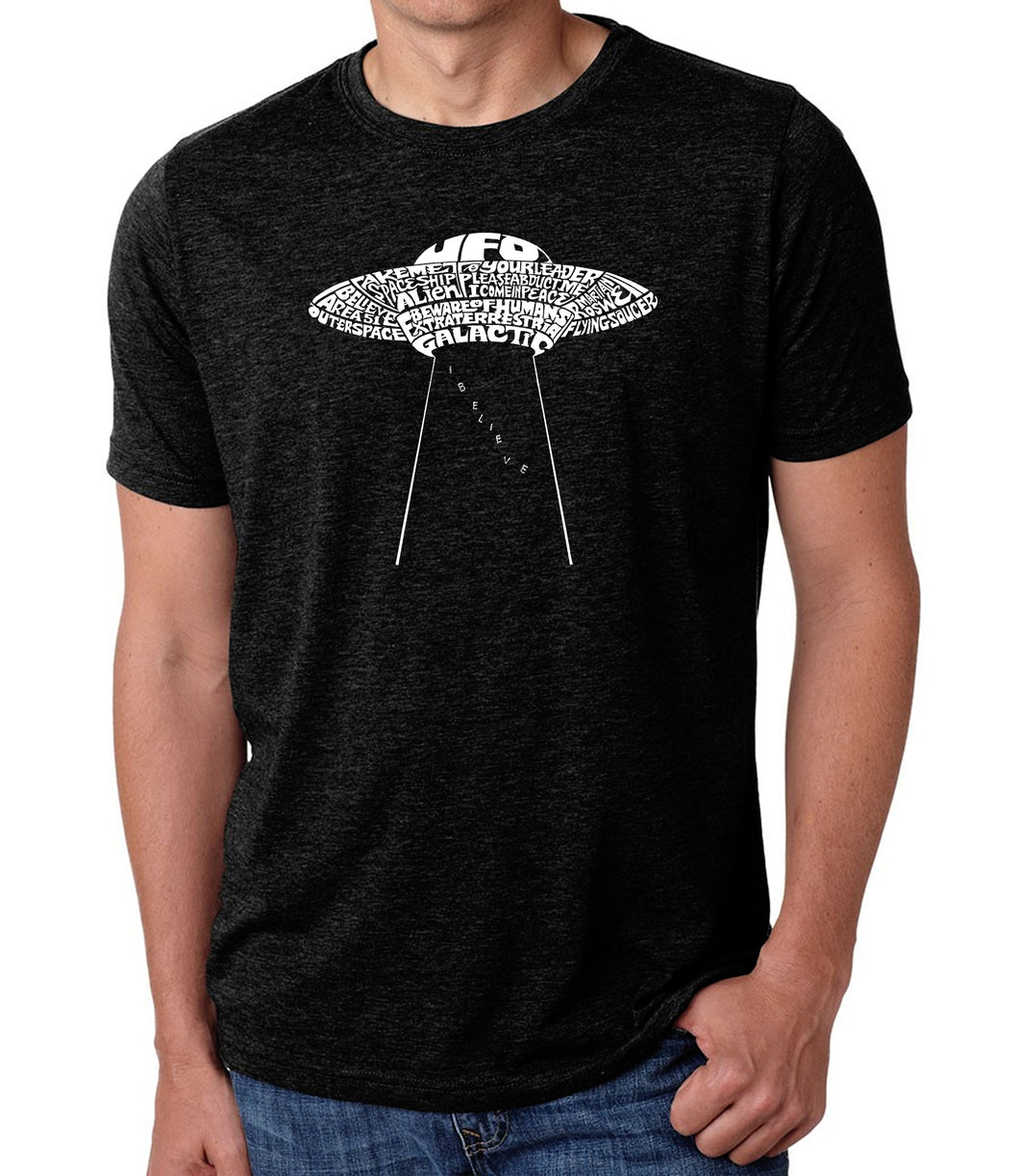 Flying Saucer UFO - Men's Premium Blend Word Art T-Shirt