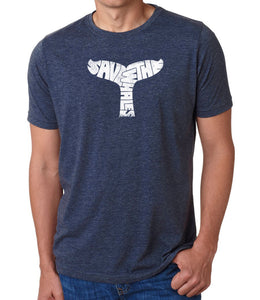 SAVE THE WHALES - Men's Premium Blend Word Art T-Shirt