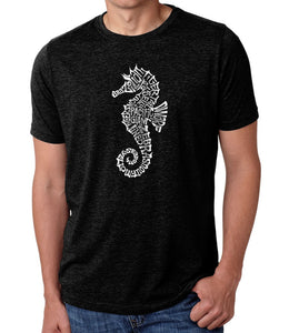 Types of Seahorse - Men's Premium Blend Word Art T-Shirt
