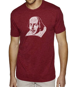 THE TITLES OF ALL OF WILLIAM SHAKESPEARE'S COMEDIES & TRAGEDIES - Men's Premium Blend Word Art T-Shirt