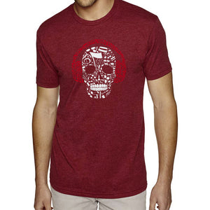 Music Notes Skull  - Men's Premium Blend Word Art T-Shirt