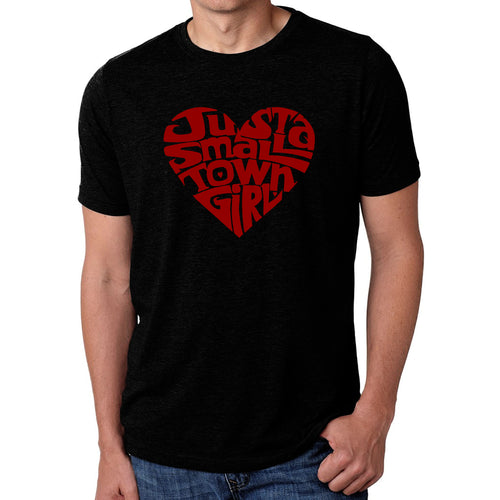 Just a Small Town Girl  - Men's Premium Blend Word Art T-Shirt