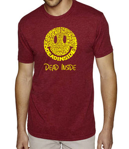 Dead Inside Smile - Men's Premium Blend Word Art T-Shirt