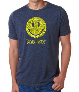 Dead Inside Smile - Men's Premium Blend Word Art T-Shirt
