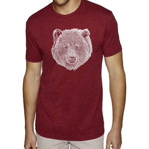 Bear Face  - Men's Premium Blend Word Art T-Shirt