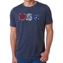 Load image into Gallery viewer, USA Fireworks - Men&#39;s Premium Blend Word Art T-Shirt