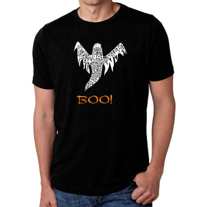 Halloween Ghost - Men's Premium Blend Word Art T-Shirt