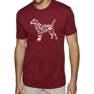 Dog Paw Prints  - Men's Premium Blend Word Art T-Shirt