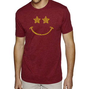 Rockstar Smiley  - Men's Premium Blend Word Art T-Shirt