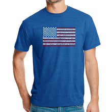 Load image into Gallery viewer, 50 States USA Flag  - Men&#39;s Premium Blend Word Art T-Shirt