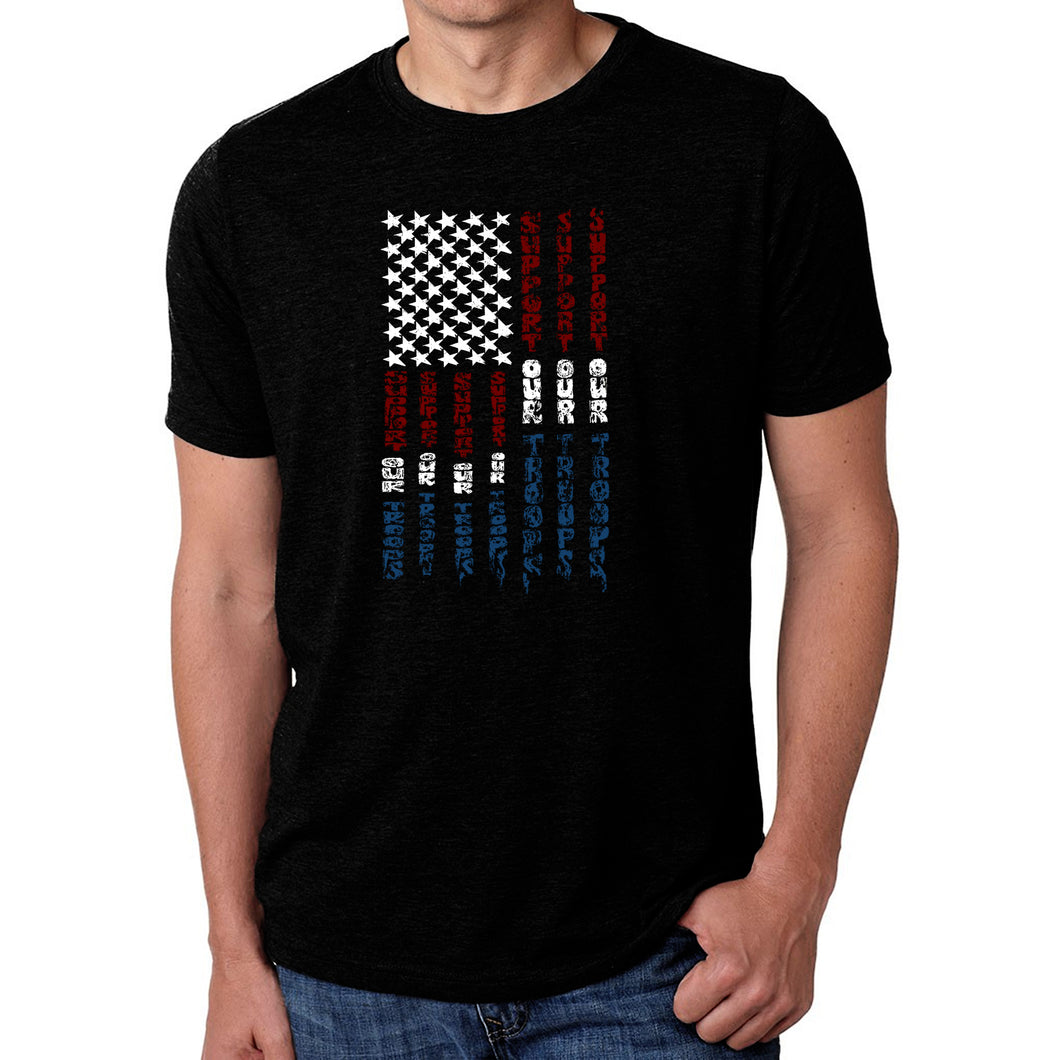Support our Troops  - Men's Premium Blend Word Art T-Shirt