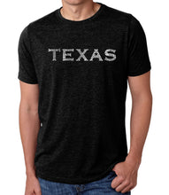 Load image into Gallery viewer, THE GREAT CITIES OF TEXAS - Men&#39;s Premium Blend Word Art T-Shirt
