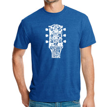 Load image into Gallery viewer, Guitar Head Music Genres  - Men&#39;s Premium Blend Word Art T-Shirt