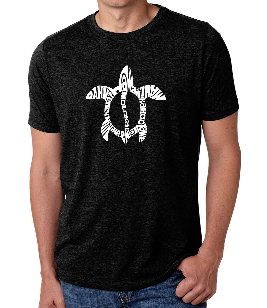 Honu Turtle Hawaiian Islands - Men's Premium Blend Word Art T-Shirt