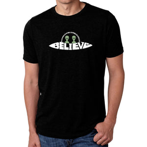 Believe UFO - Men's Premium Blend Word Art T-Shirt