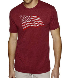 American Wars Tribute Flag - Men's Premium Blend Word Art T-Shirt