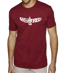 Wild and Free Eagle - Men's Premium Blend Word Art T-Shirt