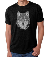 Load image into Gallery viewer, Wolf - Men&#39;s Premium Blend Word Art T-Shirt