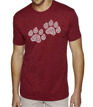 Load image into Gallery viewer, Woof Paw Prints - Men&#39;s Premium Blend Word Art T-Shirt