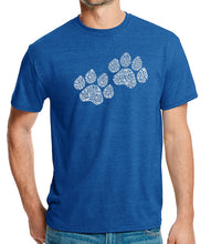 Load image into Gallery viewer, Woof Paw Prints - Men&#39;s Premium Blend Word Art T-Shirt