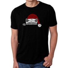 Load image into Gallery viewer, Christmas Peeking Cat - Men&#39;s Premium Blend Word Art T-Shirt