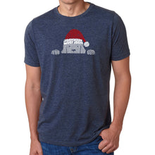 Load image into Gallery viewer, Christmas Peeking Dog - Men&#39;s Premium Blend Word Art T-Shirt