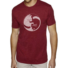 Load image into Gallery viewer, Yin Yang Cat  - Men&#39;s Premium Blend Word Art T-Shirt