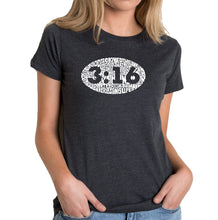Load image into Gallery viewer, John 3:16 - Women&#39;s Premium Blend Word Art T-Shirt