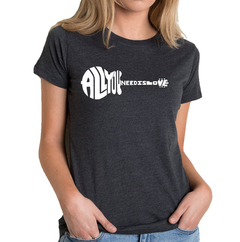 All You Need Is Love - Women's Premium Blend Word Art T-Shirt