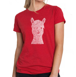 Alpaca - Women's Premium Blend Word Art T-Shirt