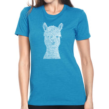 Load image into Gallery viewer, Alpaca - Women&#39;s Premium Blend Word Art T-Shirt