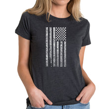 Load image into Gallery viewer, National Anthem Flag - Women&#39;s Premium Blend Word Art T-Shirt