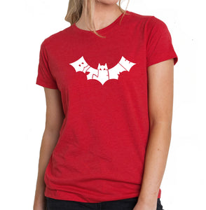 BAT BITE ME - Women's Premium Blend Word Art T-Shirt