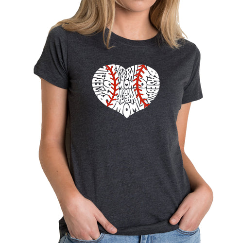 Baseball Mom - Women's Premium Blend Word Art T-Shirt