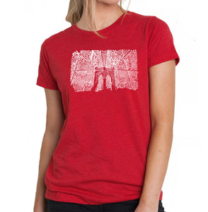 Brooklyn Bridge - Women's Premium Blend Word Art T-Shirt
