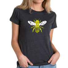 Load image into Gallery viewer, Bee Kind  - Women&#39;s Premium Blend Word Art T-Shirt