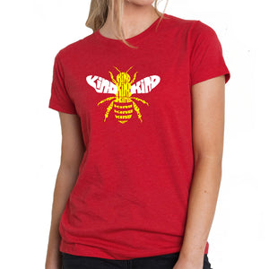 Bee Kind  - Women's Premium Blend Word Art T-Shirt